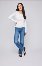 Nadira Long Sleeve Sweater - White