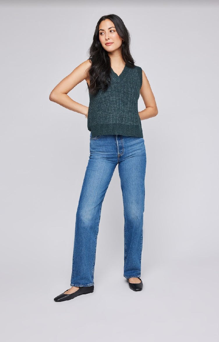 Peyton sleeveless sweater - Forest Green