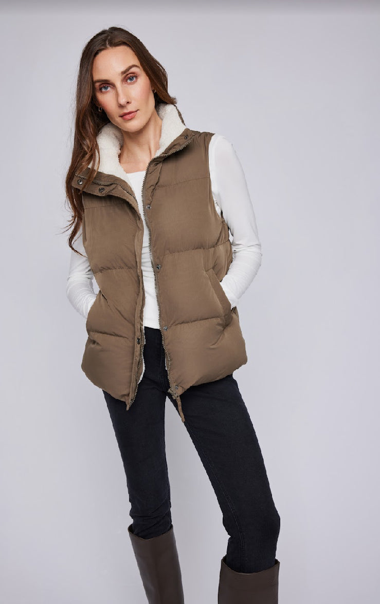 Manteau sans manche Billie - Olive