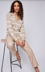 Pull en tricot Beckett - Oatmeal Stripe