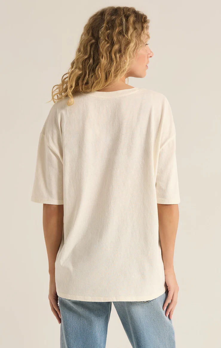 Poppy Bear SoCal Oversized T-Shirt - Sea Salt