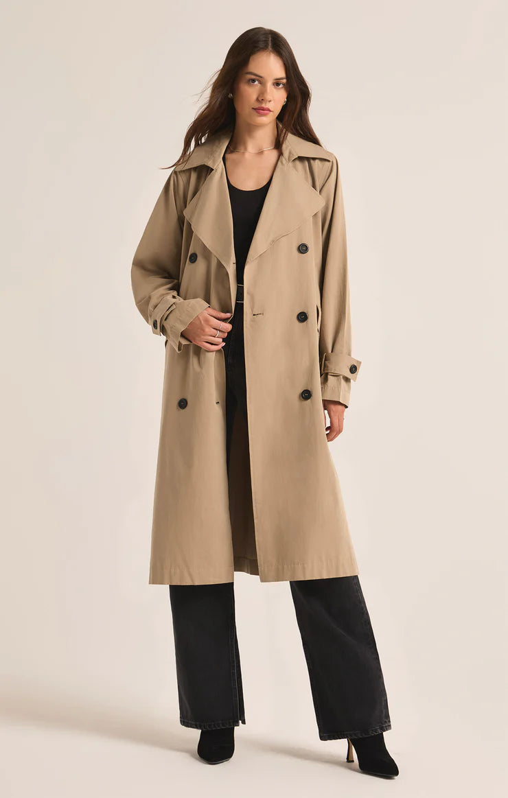 Dorian Trench Coat - Driftwood