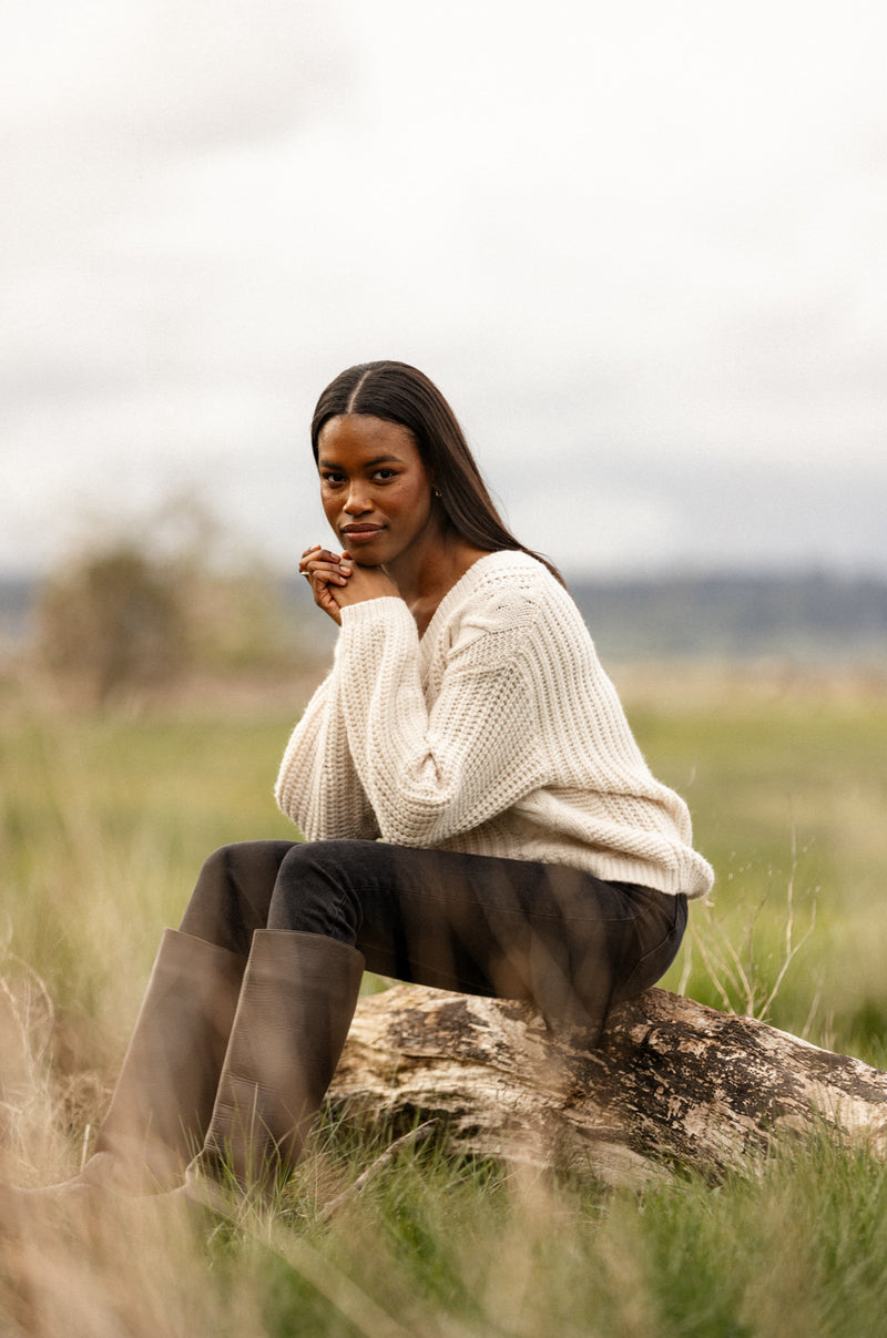 Octavia Knit Sweater - Cream