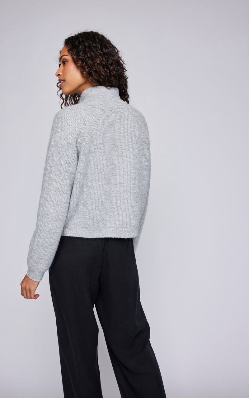 Georgie Half Zip Jumper - Heather Grey