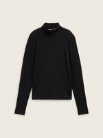 Turtleneck sweater in LENZING™ EcoVero™ - Black