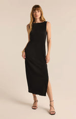 Robe midi Gatsby Plissé - Black