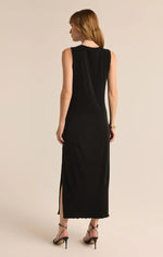 Robe midi Gatsby Plissé - Black