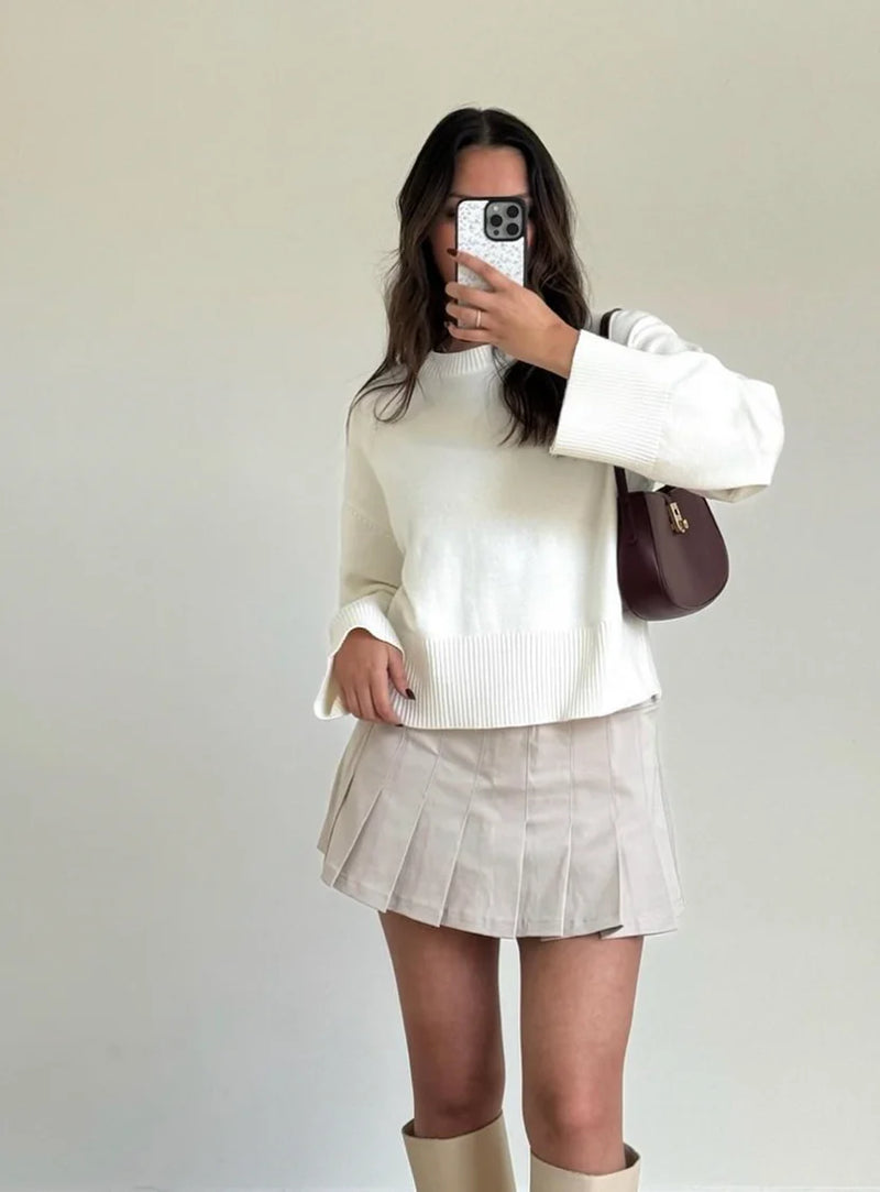 Brooke Knit Sweater - White