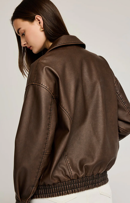 Manteau faux cuir Danica - Chocolate