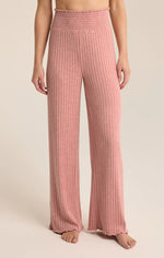 Dawn Smocked Ribbed Trousers - Rosebud