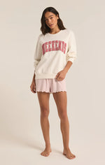 Oversized Weekends Sweater - Bone