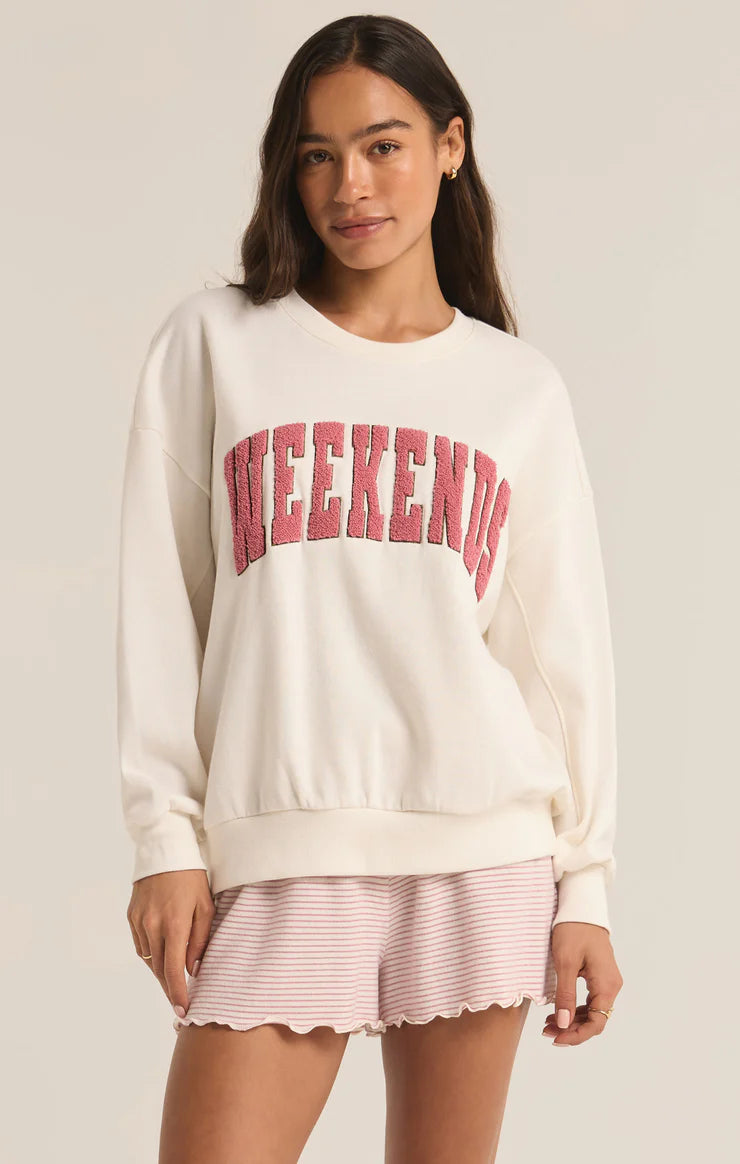 Chandail Oversized Weekends - Bone