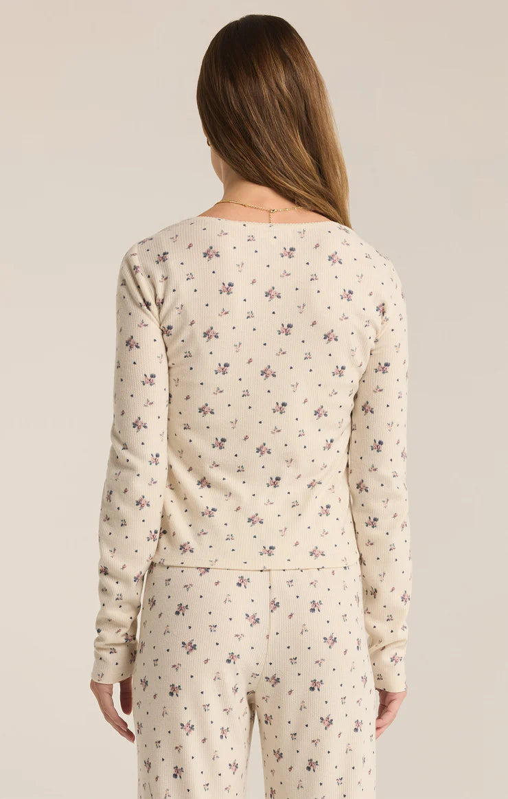 Tess Rosebud Sweater - Sea Salt