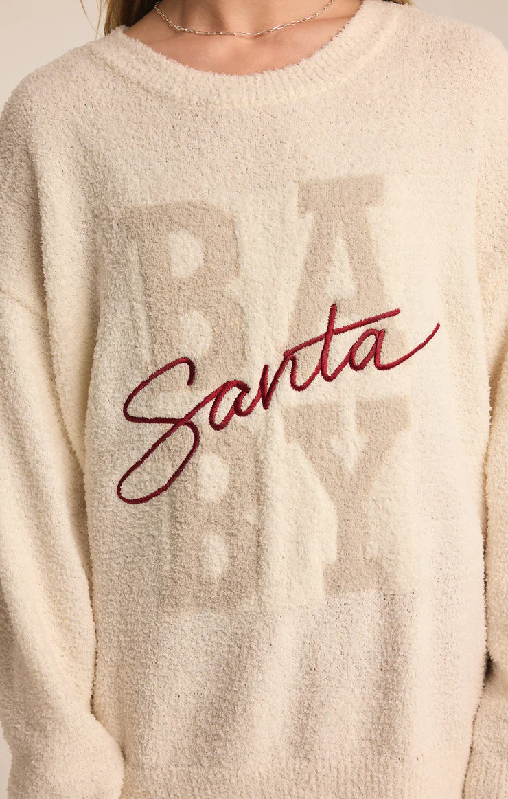 Chandail Santa Baby Cozy - Sea Salt