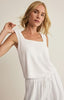 Haut lin doux Charli - White