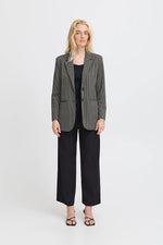 Kate Houndstooth Jacket - Black/Grey