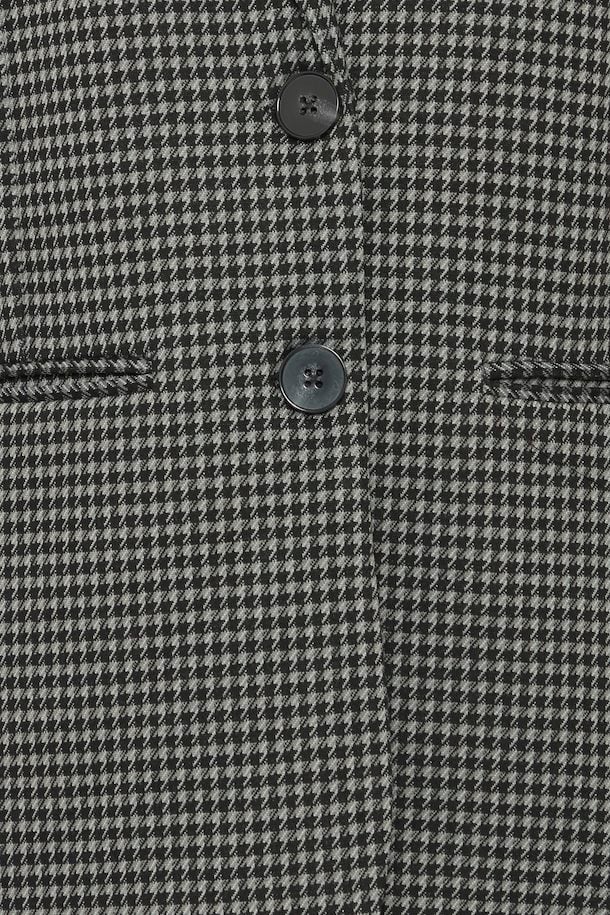 Kate Houndstooth Jacket - Black/Grey