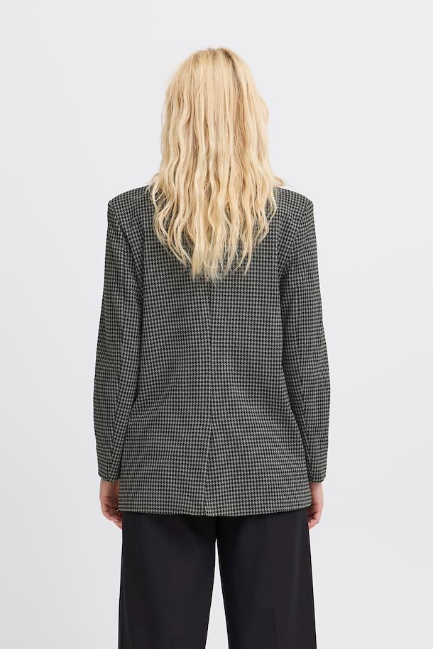 Kate Houndstooth Jacket - Black/Grey