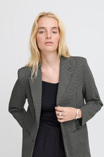 Kate Houndstooth Jacket - Black/Grey