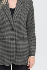 Kate Houndstooth Jacket - Black/Grey