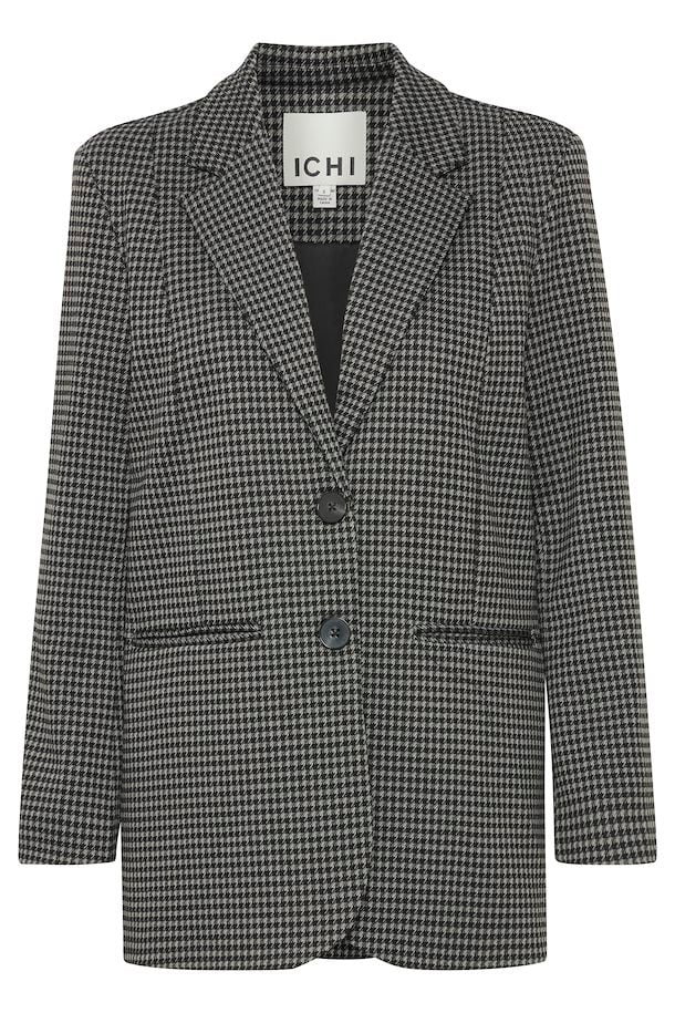 Kate Houndstooth Jacket - Black/Grey