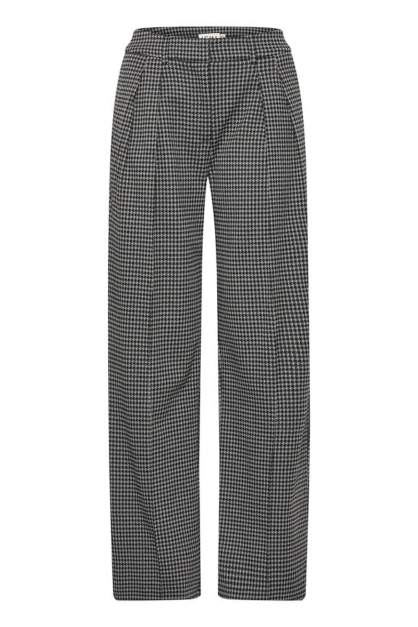 Kate Houndstooth Pants - Black/Grey