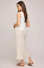 Jupe mix lin Cassia - Linen cream