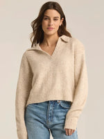 Redford V-neck sweater - Light Oatmeal