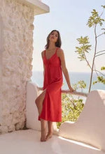 Robe midi Cairo - Red