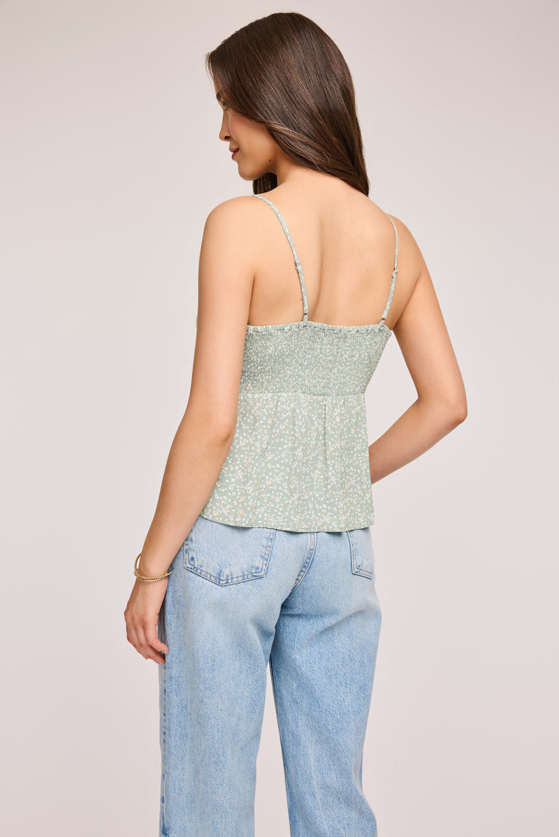 Camisole fleurie Rosario - Jade