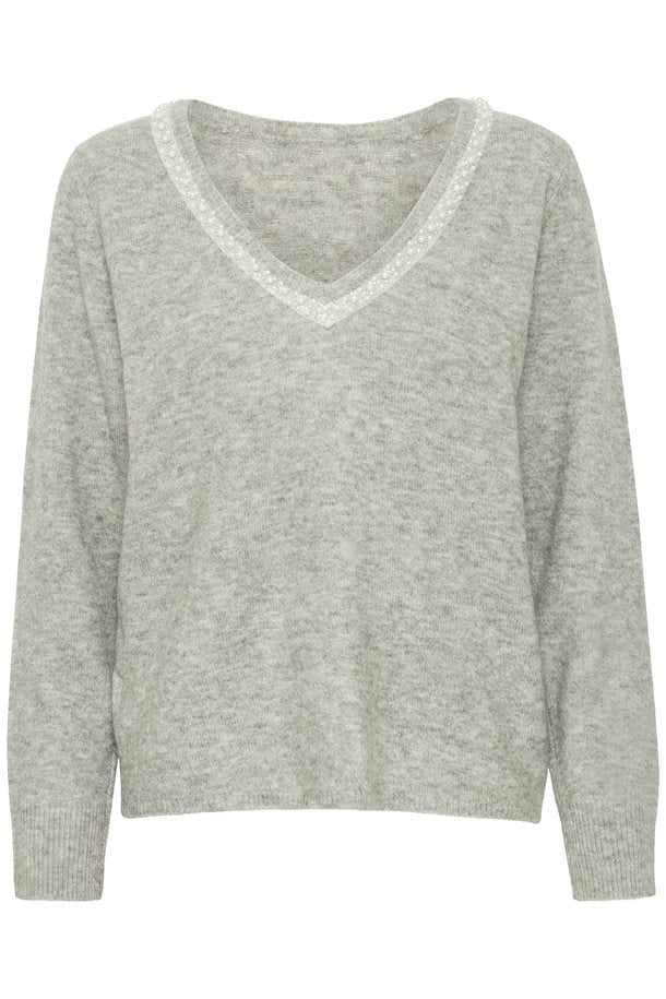 Macon Knitted Sweater - Grey Melange