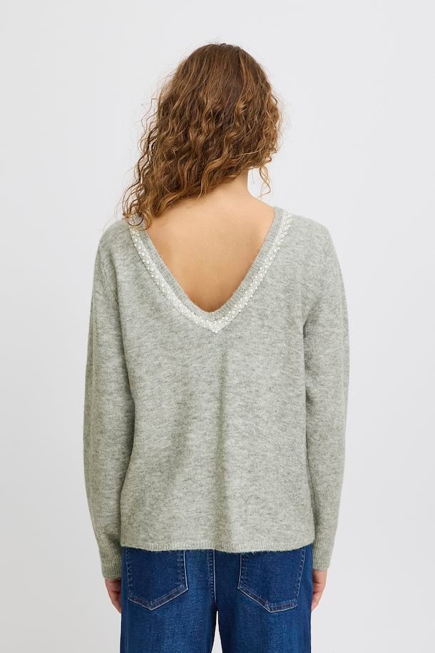 Macon Knitted Sweater - Grey Melange