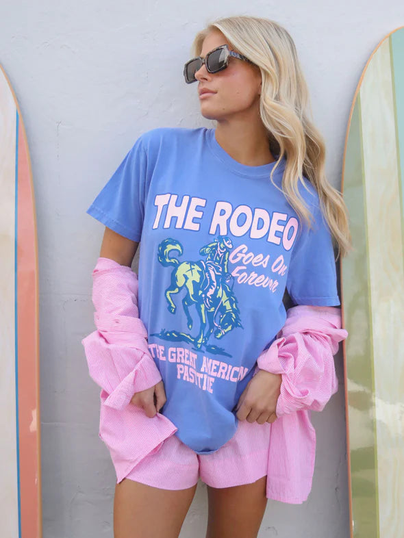 Rodeo Goes on Forever T-Shirt - royal blue