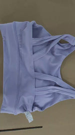 Brassière à bretelles double - Lilas