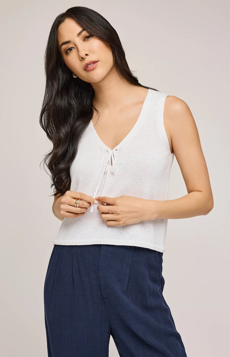 Camisole tricot léger Rebel - White