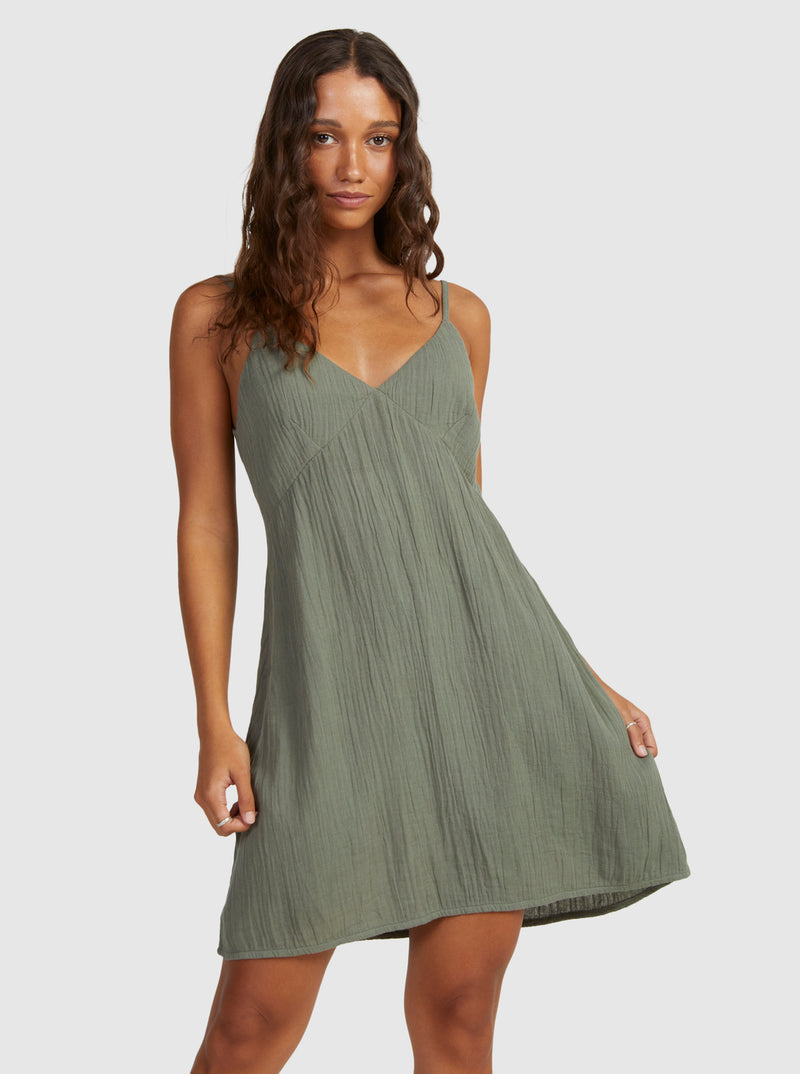 Santorini Mini Dress - Agave Green