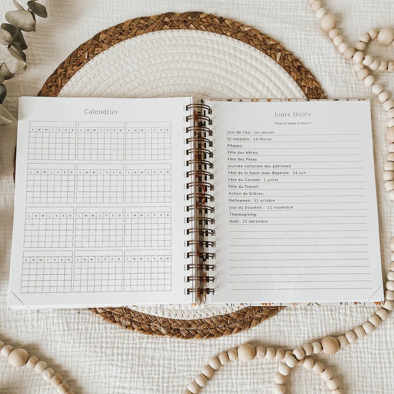 Undated Planner - Dark Floral