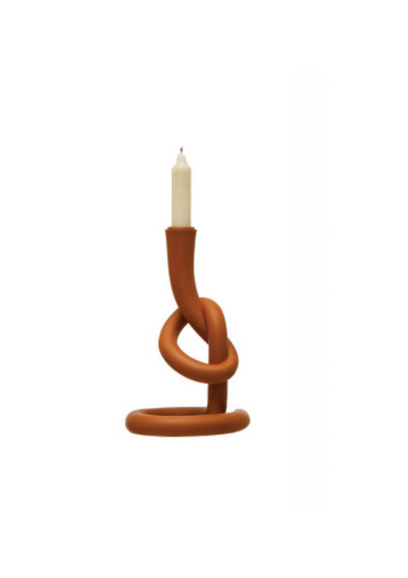 Resin twisted candlestick