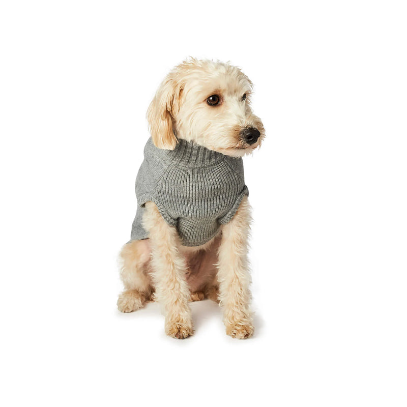 Col roulé en tricot pour chien - Grey Mix