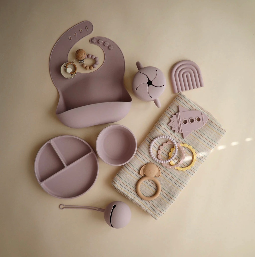 Silicone suction plate - Soft Lilac