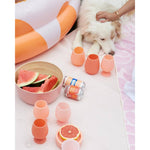 Stemm Unbreakable Silicone Wine Glasses - Peach +Petal