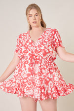 Romper Fleurie- Kennedy Coral Floral +
