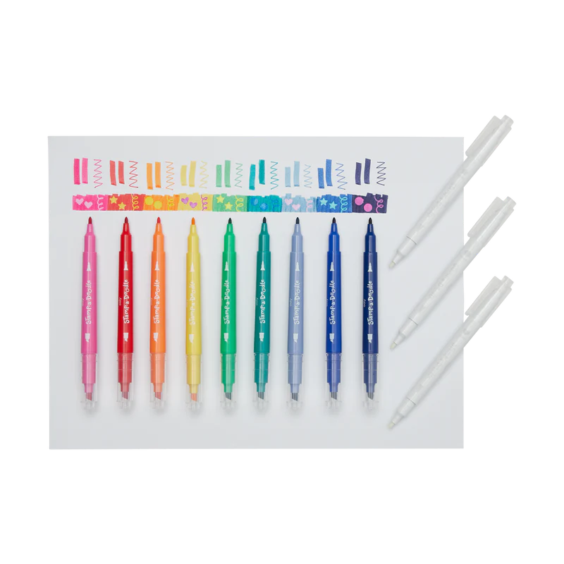 Double Ended Markers and Stamps - 12