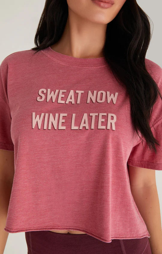 T-shirt vintage « Wine later tee »