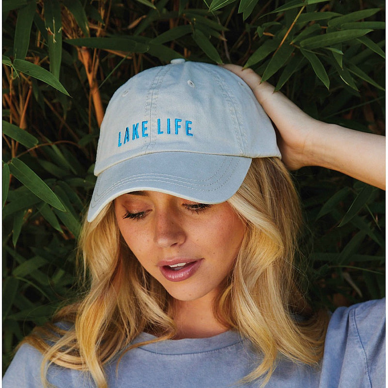 Lake Life Embroidered Cap - Stone