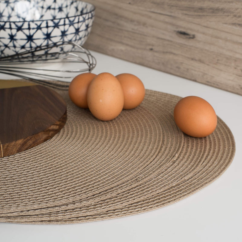 Disko Round Placemat - Taupe