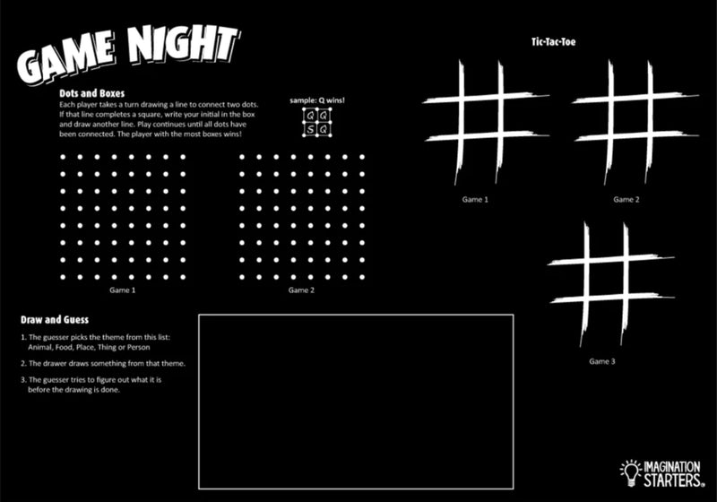 Chalk Board Placemat - Game Night