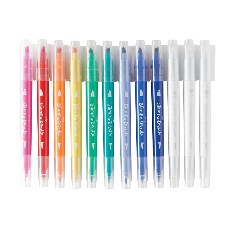 Double Ended Markers and Stamps - 12