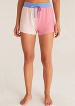 Color Block Lounge Shorts - Shell Pink