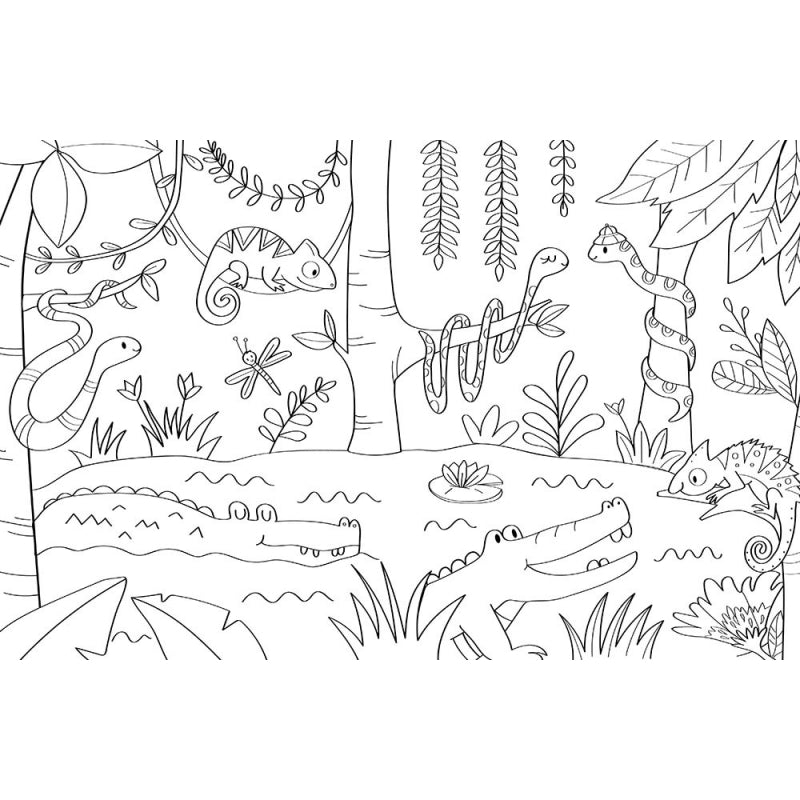 Mes grands coloriages : Animaux du monde